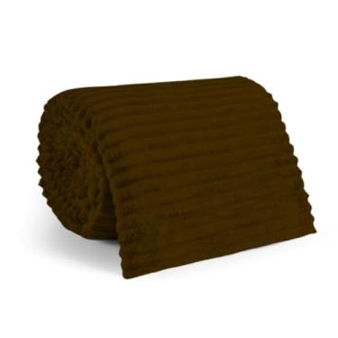 Imagem de Manta Cobertor Casal Microfibra Canelada Antialergica Macia Quentinha 180x200 cm Com Cobertor Queen(Marrom,2)