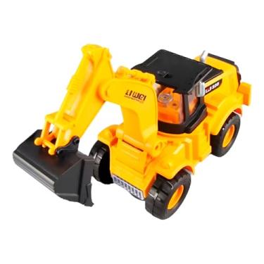 Imagem de Escavadeira Trator de Brinquedo com Luzes, Plástico Resistente, 26,5 x 12 x 9 cm, Braços Articulados e Pá Móvel, Funciona com 3 Pilhas AA