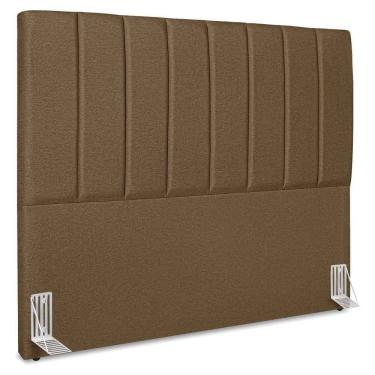 Imagem de Cabeceira Queen 160 Cm Com Frame Dalia Linho Marrom Artte Marrom