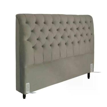 Imagem de Cabeceira De Cama Box Casal Queen 158cm Pádua Veludo Marrom