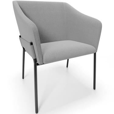 Imagem de Cadeira Para Sala De Jantar Estar Living Olívia L02 Bouclê Cinza - Lyam Decor