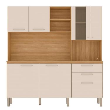 Imagem de Cozinha Compacta Com Tampo 182 Cm Mega Freijo Soft Ktp Freijo Soft