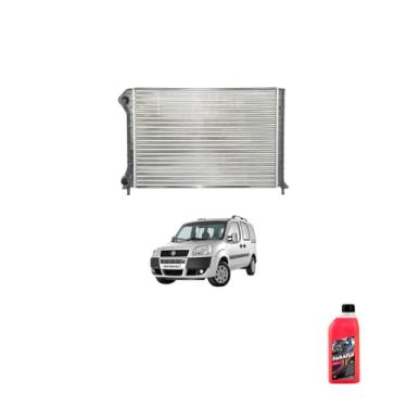 Imagem de Kit Radiador Doblo Com Ar + Aditivo Radiador Paraflu 01 Litro Rosa