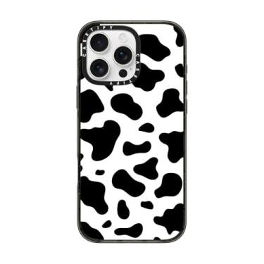Imagem de CASETiFY Capa Impact para iPhone 16 Pro Max [proteção contra quedas de grau militar de 2,5 m 4X/compatível com Magsafe] - estampa de vaca - preto transparente