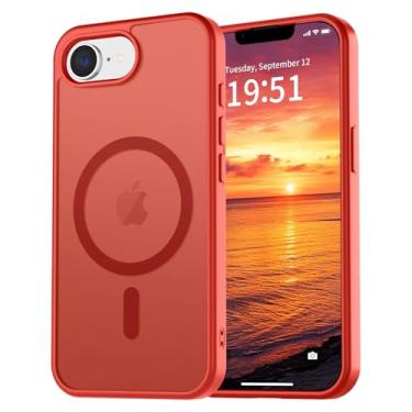 Imagem de vnnink Capa para iPhone 16e, capa magnética fosca de proteção contra quedas de grau militar translúcida - Capa protetora protetora contra choques fina, resistente, durável, à prova de choque