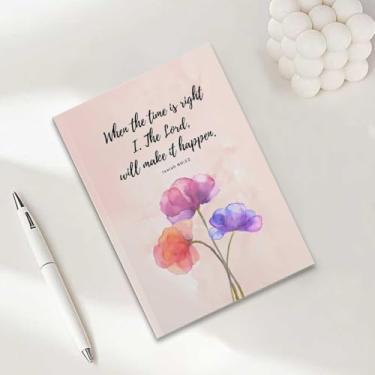 Imagem de Caderno de diário cristão, presentes cristãos para mulheres, cadernos de diário A5 para anotações de escritório, caderno de diário bíblico de 21 x 14,7 cm, versículo bíblico, planejador de oração das