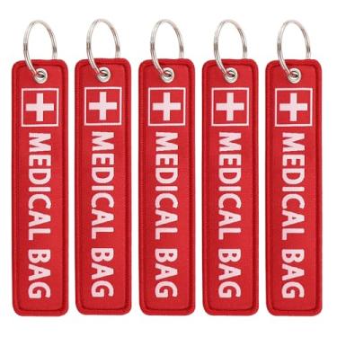 Imagem de 5 etiquetas de bolsa de alerta médico, etiqueta de bolsa médica, etiqueta de bagagem médica, equipamento médico para equipamentos respiratórios Cpap, diabetes, alergia - etiqueta de bagagem para uso