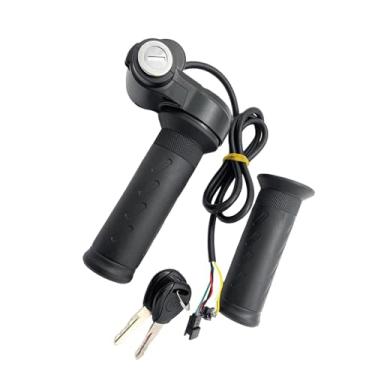 Imagem de Generic Manopla de acelerador para bicicleta elétrica com trava de, compatível com triciclos e bicicletas elétricas, Esquerda E Direita