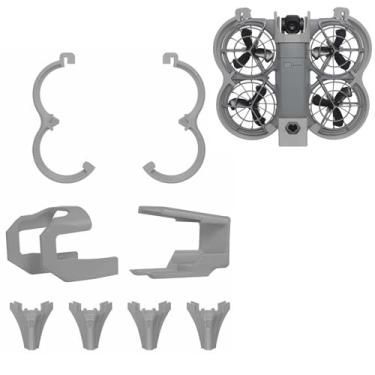 Imagem de OURHZTB Conjunto de proteção anticolisão 3 em 1 para acessórios DJI Neo 2, protetor de hélice + trem de pouso + protetor de para-choque cardan para acessórios de drone DJI Neo 2 (cinza)