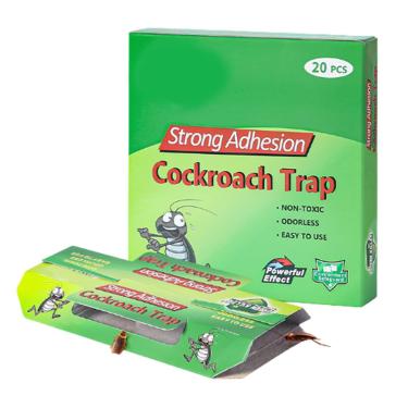 Imagem de Produtos pegajosos para insetos (fita adesiva para insetos e papel para moscas) 20 armadilhas para baratas, armadilha de cola, armadilha de isca de criquete, aranha e grilo, infestação interna para