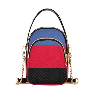 Imagem de ODAWA Bolsa tiracolo feminina com bandeira do estado de Dakota do Sul - Bolsas transversais femininas modernas - Bolsas transversais pequenas para mulheres e viagens, Bandeira de orgulho poliamorosa,
