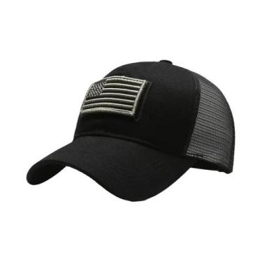 Imagem de Bandeira americana camuflagem adesivo bordado Baseball Cap Net Hat Men