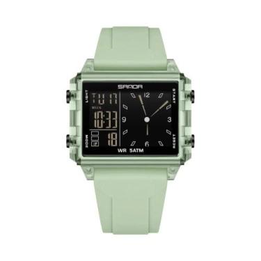 Imagem de Relógio Esportivo Multifuncional À Prova D'Água LED Feminino SADNA 627