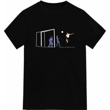 Imagem de Camiseta de Futebol Mundo Preto e Branco 2012 Masculina-Masculino