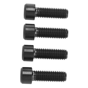 Imagem de KIMISS Risk Pinça de Freio a Disco para Mountain Bike, 4 Peças M6x18mm Parafuso de Fixação à Prova de Ferrugem Acessórios de Liga de Titânio para Desempenho Aprimorado (Preto)