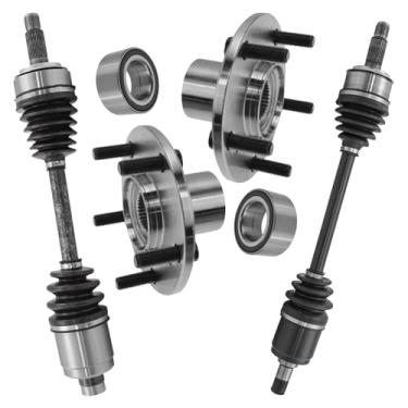 Imagem de TRQ Kit de transmissão Conjunto de eixo CV Cubo de roda de rolamento de roda compatível com Acura TSX 2009-2013 2008-2012 Honda Accord