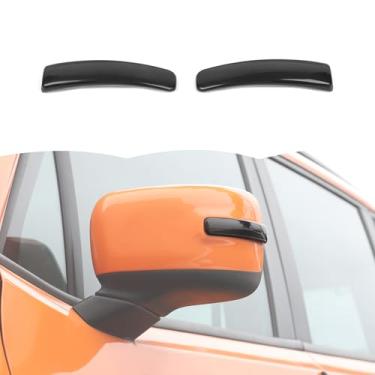 Imagem de RT-TCZ Espelho retrovisor preto fumê capa de luz de seta acabamento acessórios externos para Jeep Renegade 2016-2025