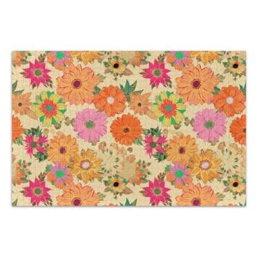 Imagem de Quebra-cabeça botânico com flores vintage coloridas 1000 peças para adultos presentes para jogo de elefante branco divertido quebra-cabeça duro arte brinquedo pintura, 75 x 40 centímetros