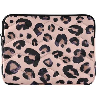 Imagem de Capa para notebook personalizada com estampa de leopardo rosa marrom capa universal para laptop de 13 a 14 polegadas para MacBook Air 13 polegadas