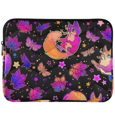 Imagem de Capa fofa para laptop de outono com estampa fofa de gatos animais fofos capa para notebook universal de 13 a 14 polegadas