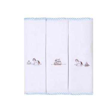 Imagem de Papi Textil Paninho De Boca Bordados Papi 40Cm X 40Cm Contem 03 Un