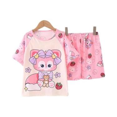 Imagem de Conjunto De Pijamas Lilo Stitch Para Crianças, Camiseta Esportiva E Sh