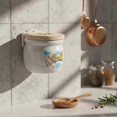 Imagem de Saleiro de parede 1 kg dec. corujas - M.A.S.