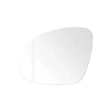 Imagem de Esquerda direita 2 pinos espelho retrovisor vidro aquecido com placa de apoio compatível com vw tiguan 2009 2010 2011 2012 2013 2014 2015 2016 2017(1pc Left)