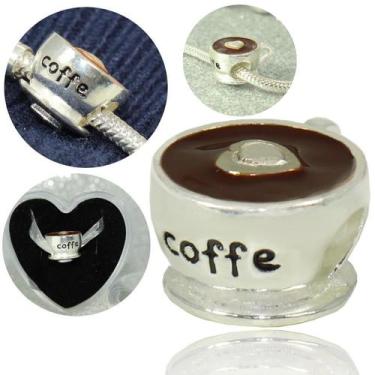 Imagem de Berloque Charms Separador Xicara Café Coffe Prata Legitima 925 - Lojas