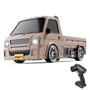 Imagem de Caminhão RC Drift 1:24 4WD, Controle Remoto 2.4GHz, Corrida Alta Velocidade, Luz LED, Bateria Recarregável e Pneus Drift