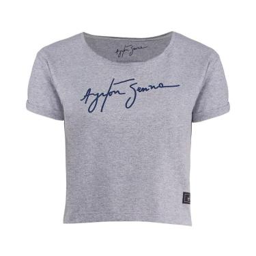 Imagem de Camiseta Cropped Assinatura Ayrton Senna-Feminino
