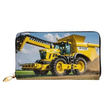 Imagem de XLLingL Carteiras de cartão de crédito impressas, bolsas longas de couro femininas, carteiras com zíper, carteira de viagem simples