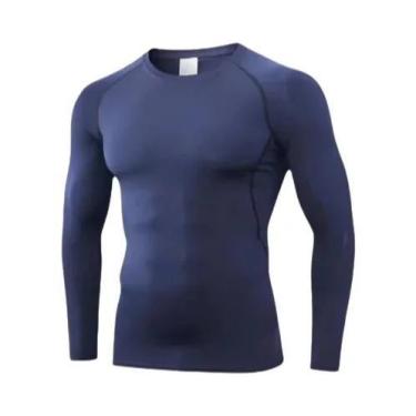 Imagem de Camiseta De Compressão Masculina 2025 Com Gola Alta E Manga Longa Para