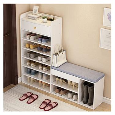 Imagem de Sapateira para entrada, sapateira, 7 camadas, prateleira de sapato, prateleira de armazenamento, sala de estar, escritório, quarto, armazenamento, entrada, corredor, sofá, trocador de sapatos