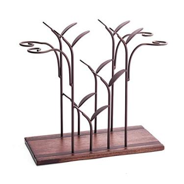 Imagem de Prateleiras de vinho multifuncionais rack de vinho de folha suporte de copo invertido suporte de copo dobrável para garrafas de vinho (cor: multicolorido tamanho: 34 x 16 x 33,2 cm) (colorido