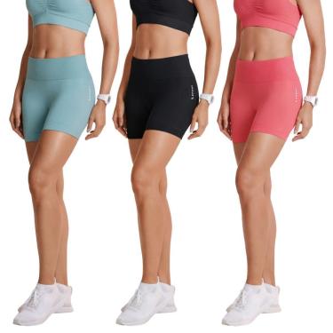 Imagem de Kit 3 Shorts Lupo Feminino Sem Costura Academia Fitness-Feminino