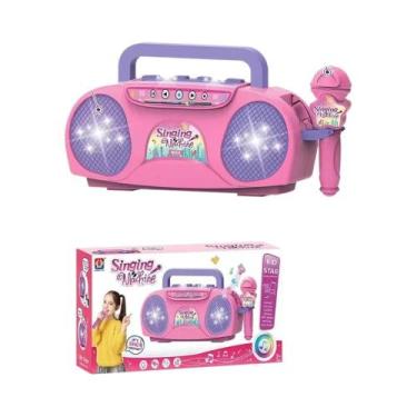 Imagem de Microfone De Karaokê Infantil Com Luz E Música, Brinquedo Educacional 