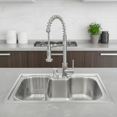 Imagem de Kit Cuba Gourmet Cozinha Pia Aço Inox 304 60x42cm c/Acessorios + Torneira Flexivel Spray Cromada