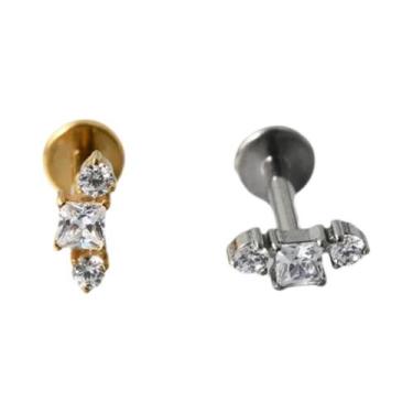 Imagem de Piercings De Titânio Puro Para Lábio, Orelha (Hélice, Tragus, Cartilag