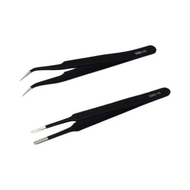 Imagem de Pinças Antiestáticas De Aço Inoxidável Para Reparo De Placas-Mãe De Ce