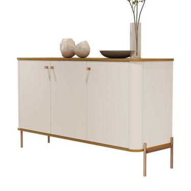 Imagem de Buffet Aparador Tucupi Off White Com Nature Pe Bronze - Moveis Jb