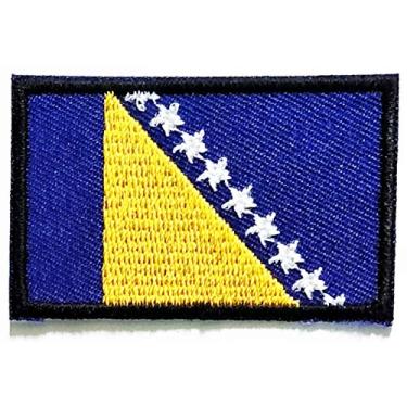 Imagem de Nipitshop Remendos Mini Bandeira do País da Bósnia e Herzegovina Emblema Bandeira do Mundo Remendo Bordado para Roupas Mochilas Camiseta Jeans Saia Coletes Cachecol Chapéu Bolsa ou Conjunto de
