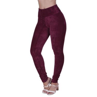 Imagem de Calça Feminina de Inverno Veludo Cotelê Legging Cintura Alta Térmica de Frio-Feminino