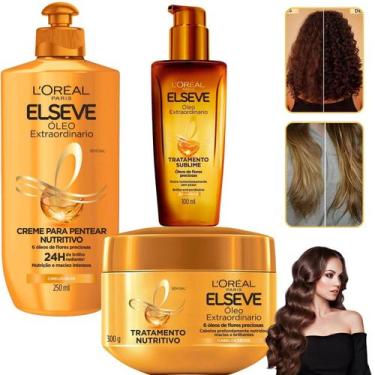 Imagem de Kit Elseve Óleo Extraordinário Loreal Paris Nutrição Cabelos Secos Son