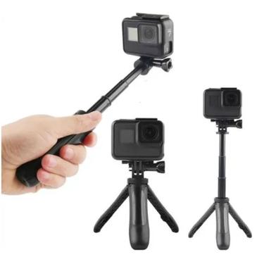 Imagem de Mini Tripé com Encaixe Padrão para Câmera GoPro e Similares