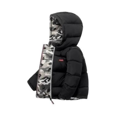 Imagem de Casaco De Inverno Grosso E Quente Com Capuz Para Meninos, Jaqueta Infa