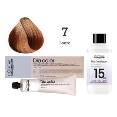 Imagem de Tonalizante Dia Color 7 Louro + Emulsão Reveladora 15v  L'Oréal Profes