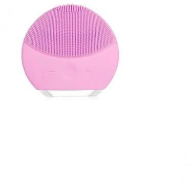 Imagem de Esponja Elétrica Massagem Limpeza Rosto Recarregável Rosa