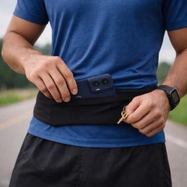 Imagem de Cinto de Corrida 4KRUN Porta Celular 3 Bolsos Impermeável Unissex Fitn