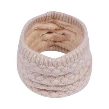 Imagem de Cachecol De Lã Unissex Grosso Para Inverno, Protetor Quente Para a Col